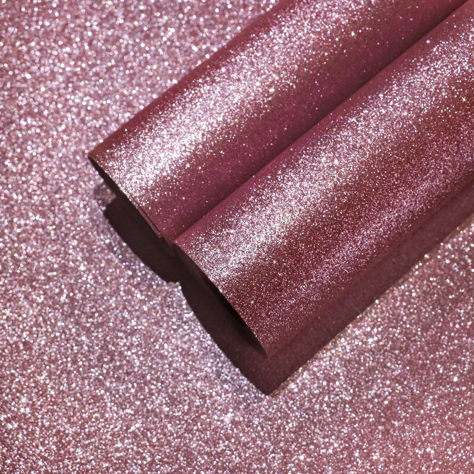 CHIHUT Pink Glitter Wallpaper Stick and Peel 15.7''x100'' Sparkle ...