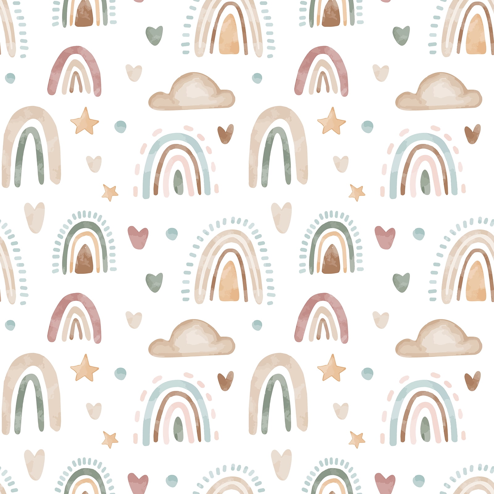 CHIHUT Rainbow Wallpaper Peel and Stick Boho Wallpaper Rainbow Kids ...