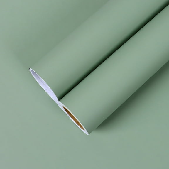 CHIHUT Sage Green Peel and Stick Wallpaper 12"x100"