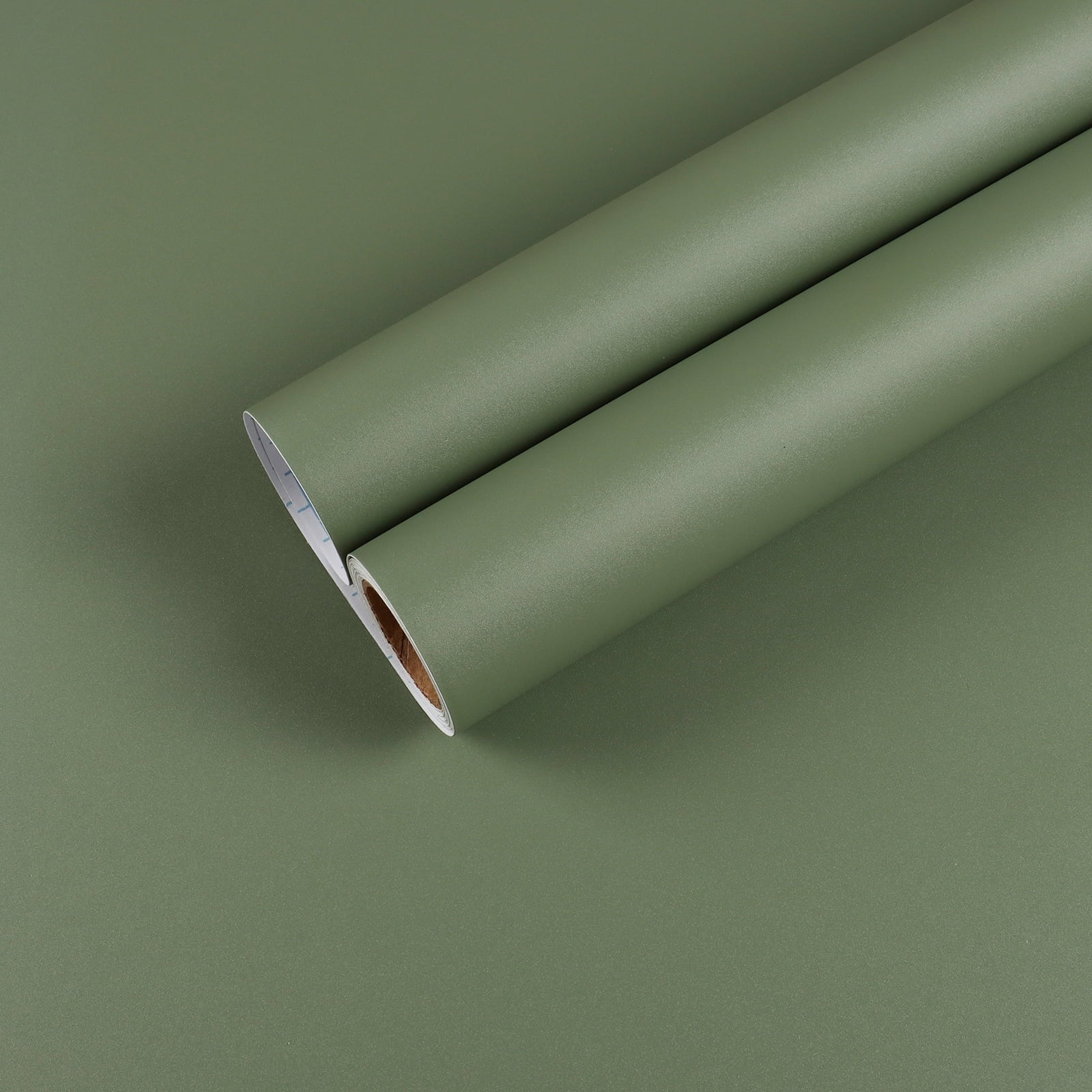 CHIHUT Thickened Sage Green Wallpaper for Bedroom Self Adhesive Removable Green Peel and Stick Wallpaper 17.7"x100" Waterproof Textured Sage Green Contact Paper for Cabinets Wall Countertop Vinyl Roll