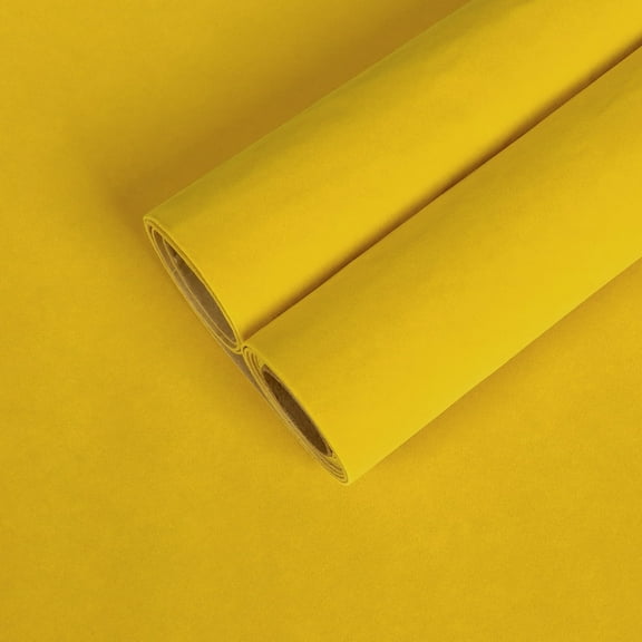 CHIHUT Yellow Contact Paper 12x100 Self Adhesive Velvet Flocking Liner for Jewelry Drawer Thick Felt Drawer Liner for Bedroom Peel and Stick Velvet Wallpaper for Walls