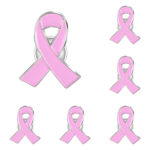 CHIKANSTORE 5PCS Brooch Pins Women Jewelry for Cancer Awareness Ribbon Clothing Accessory (Pink )