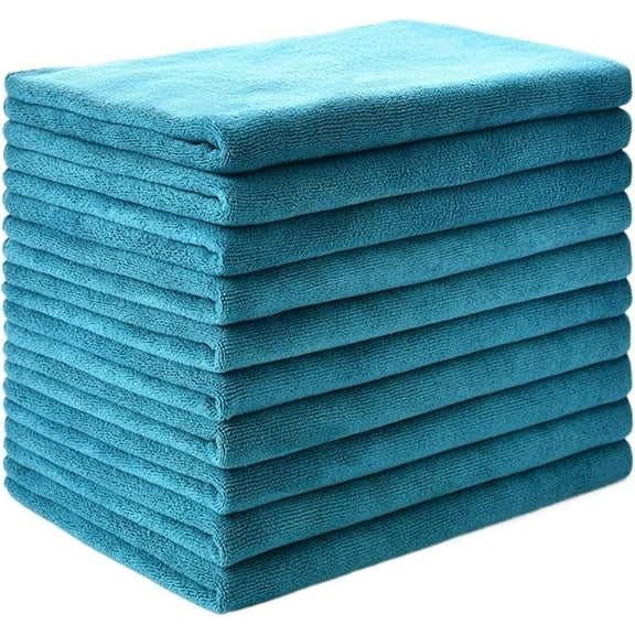 CHIKANSTORE 6PCS Towel Car Cleaning Drying Cloth Hemming Car Care Cloth Detailing Fiber&Microfiber Wash Towel(Blue)