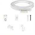thumbnail image 1 of CHIKANSTORE Curtain Track Flexible Bendable Ceiling , 1m (3.3ft), Ceiling Track Ceiling Mount, for Curtain Track with Track Curtain System, RV Curtain Spacer, Curtain Ceiling Track, 1 of 9
