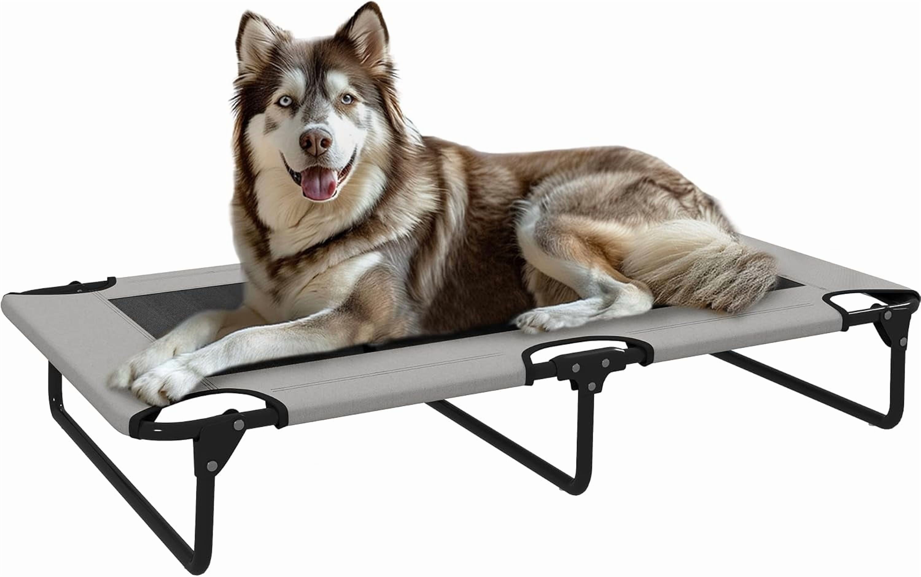 CHIKANSTORE Dog Bed Raised, Foldable Pet Bed, Outdoor Dog Bed with Mesh Design, Breathable, for Small and Medium Dogs, Oxford, 29.5x20x7in