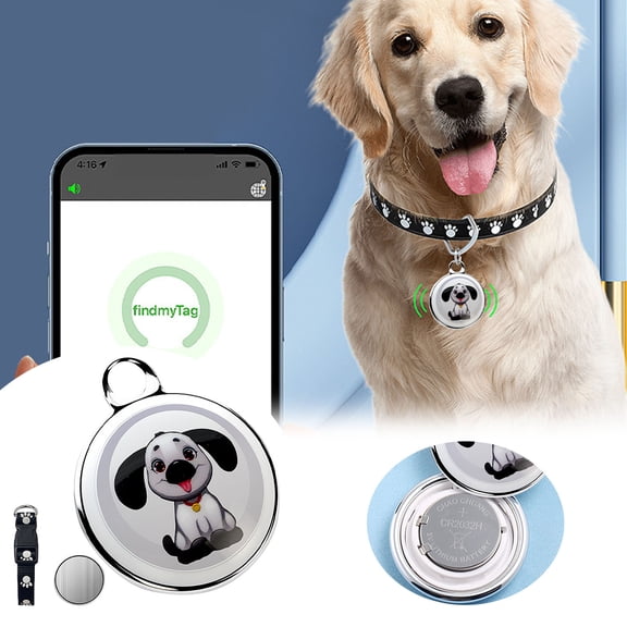 CHIKANSTORE Dog Tracker Pet Tracker-Dog Tracking Collar Waterproof IP65 Works with Any Collar (Android & iOS Universal) Universal