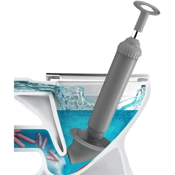 CHIKANSTORE Toilet Plunger, 2025 UPgraded High Pressure Drain Unclogging Tool, Plungers for Bathroom, Floor, Shower, Kitchen Heavy Duty, Multi-Purpose Air Pump Plunger for Toilet (Dark Gray)