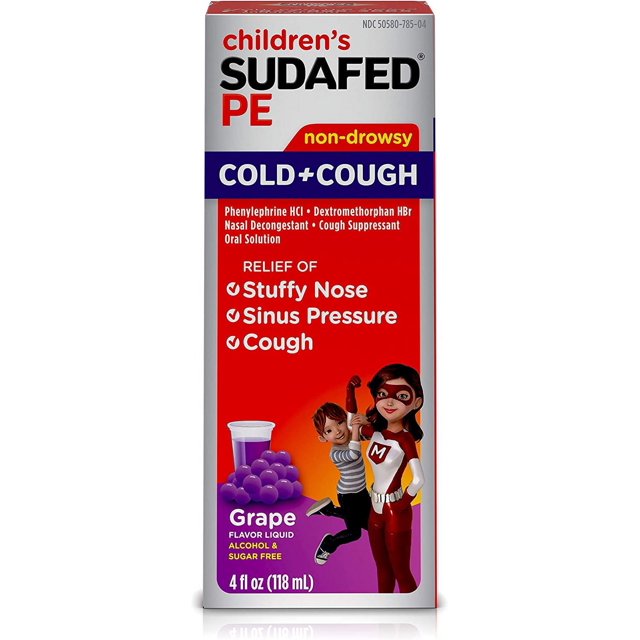 CHILDREN'S SUDAFED PE Nasal Decongestant, Cough Suppressant COLD