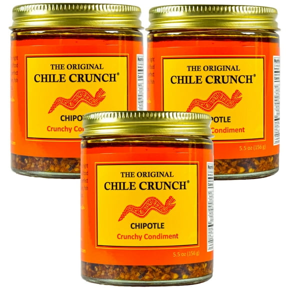 CHILE CRUNCH, A Crunchy All Natural Spicy Condiment, CHIPOTLE 3 Pack