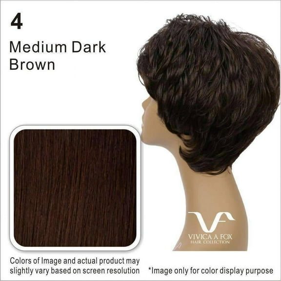 CHILLI-V | Synthetic Heat Resistant Fiber Wig (Lace Front Traditional Cap) | Medium Lenght Wigs