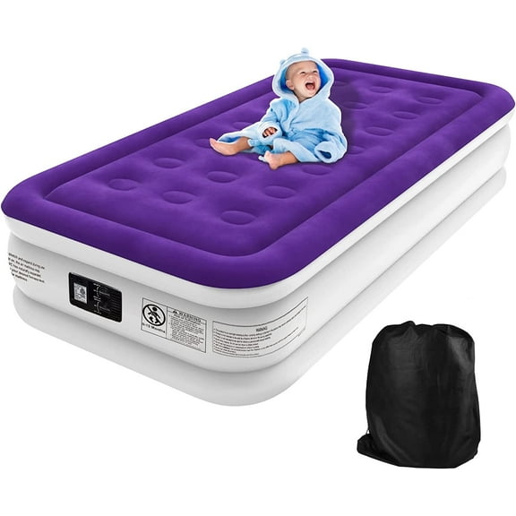 CHILLSUN 16 inch Twin Size Air Mattresses Double-High with Built-in Pump