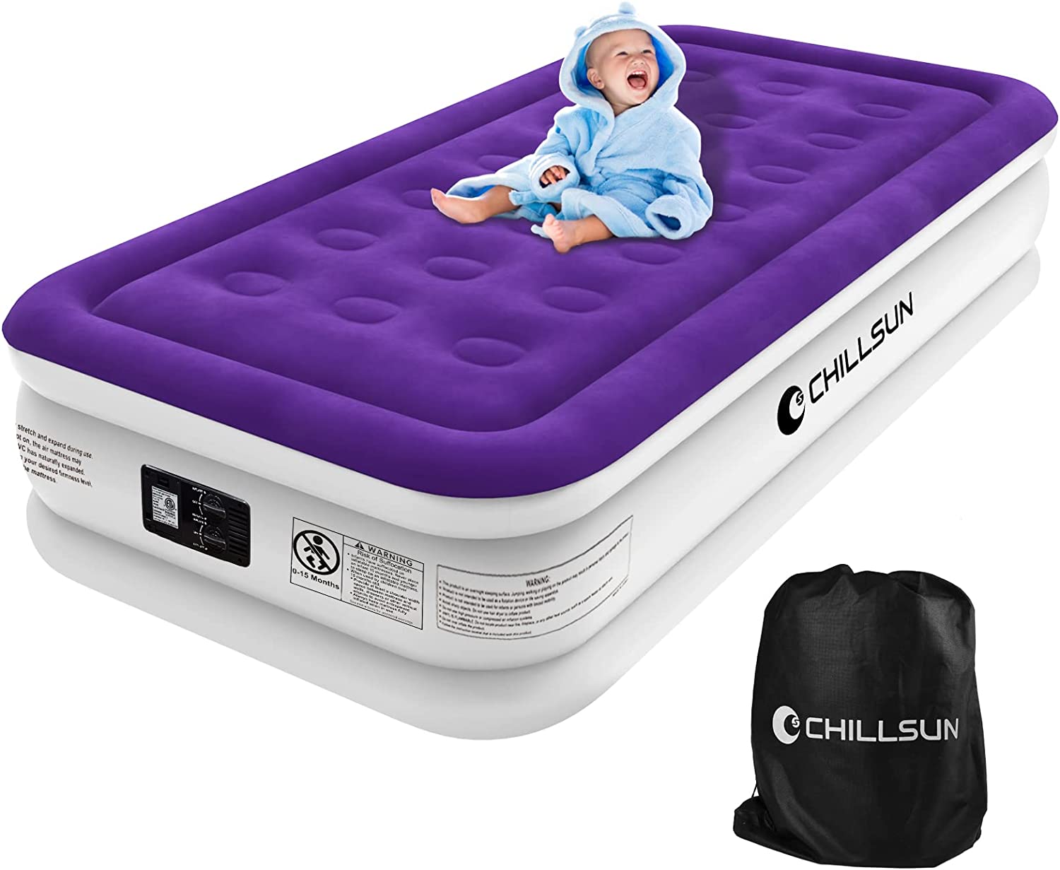 Intex 18in Twin DuraBeam Premaire Elevated Airbed with BuiltIn Electric Pump