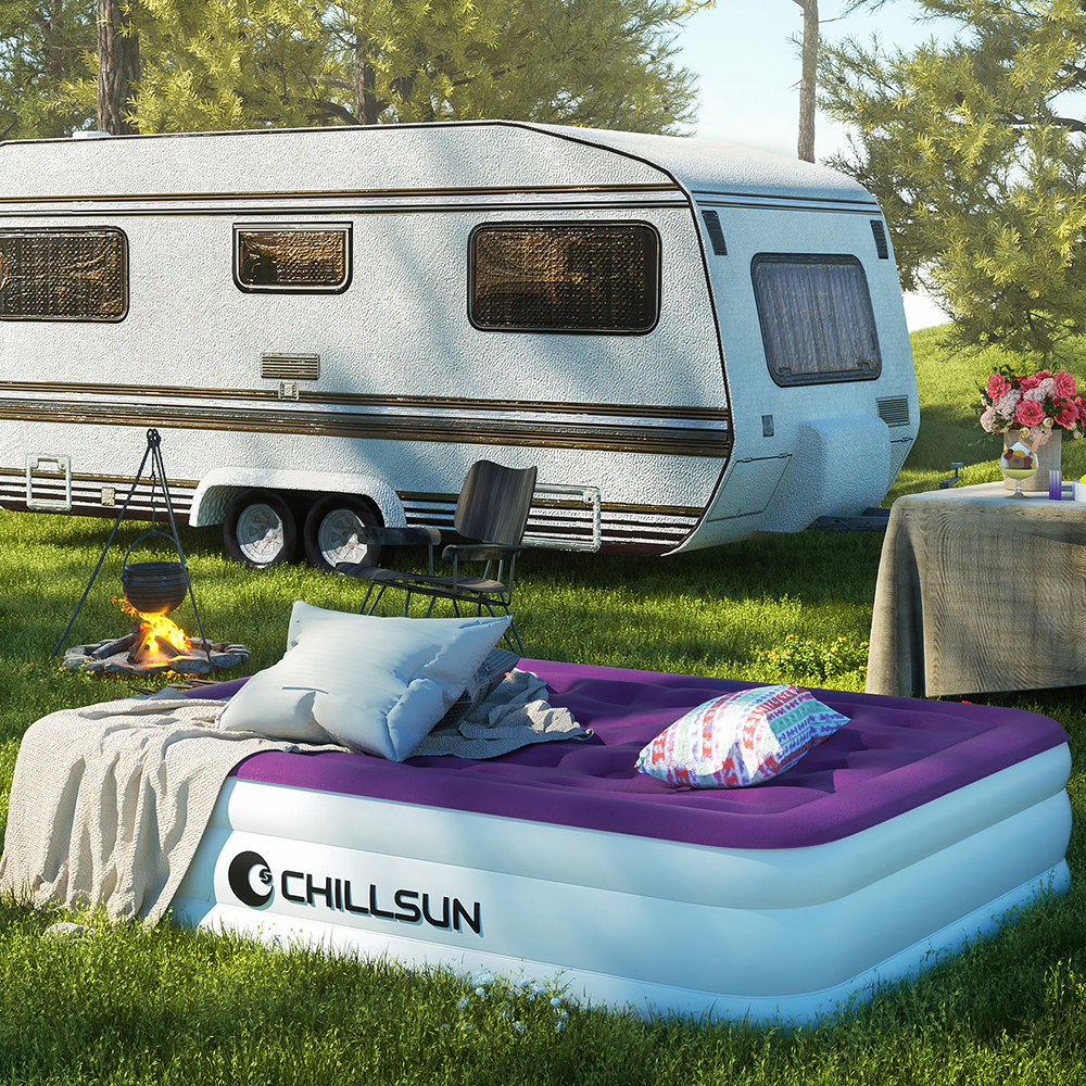 Bestway Tritech 15 Inch Airbed with Builtin AC Pump, Twin