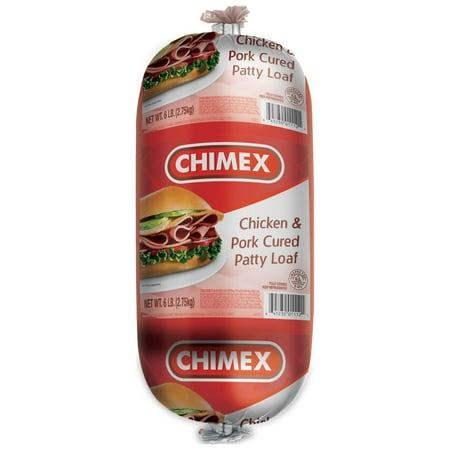 CHIMEX Fully Cooked Cured Patty Loaf- 6lb, Whole, Vacuum-Sealed Plastic Pack
