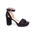 thumbnail image 1 of CHINESE LAUNDRY Womens Black 1 Platform Ankle Strap Padded Go On Block Heel Buckle Dress Heeled Sandal 8.5 M, 1 of 2