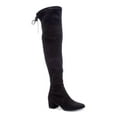 thumbnail image 1 of CHINESE LAUNDRY Womens Black Back Tie Comfort Mystical Round Toe Block Heel Zip-Up Dress Boots 8, 1 of 3