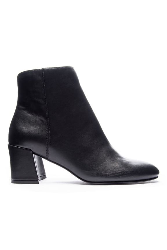 Womens Black Daria Block Heel Zip-Up Booties 10 M