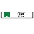 thumbnail image 1 of CHINIOT PAKISTAN Street Sign Pakistani flag city country road wall gift, 1 of 5