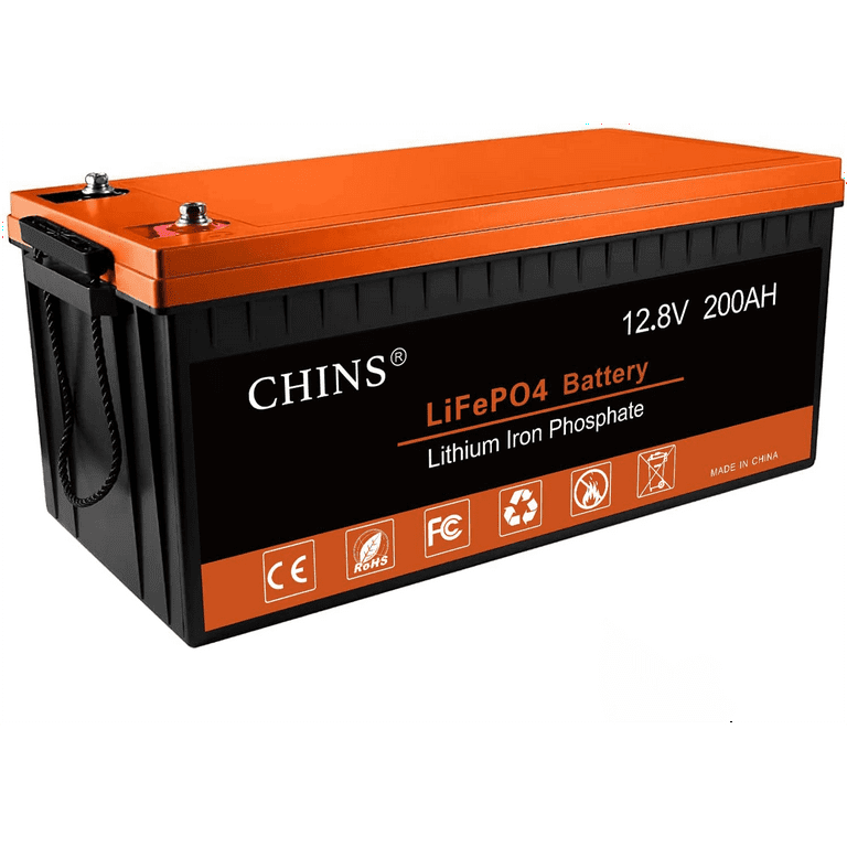 CHINS LiFePO4 12V 200AH Lithium Iron Battery Built-in 100A BMS for Home  Energy Storage 