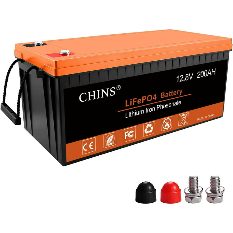 CHINS LiFePO4 Lithium Iron Battery 12V 200Ah for Boat Fishing