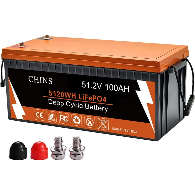 CHINS Smart LiFePO4 Lithium Iron Battery 48V 100Ah for solar home 