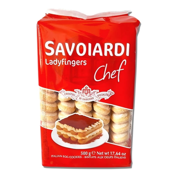 CHIOSTRO Savoiardi Lady Finger Italian Cookies - Classic Italian Ladyfinger Biscuits - Lady Fingers for Tiramisu - Savoiardi Italian Ladyfingers Cookies for Tiramisu - Italian Soft Cookies - 17.64 oz