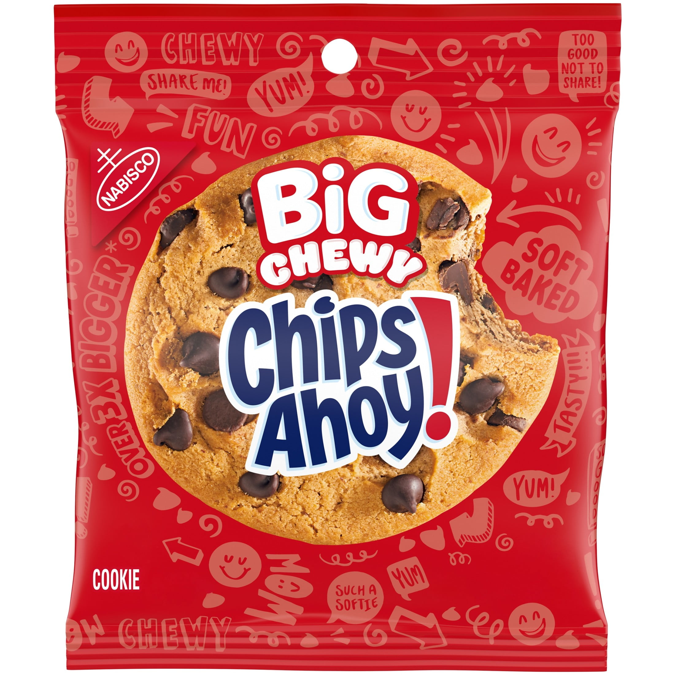 CHIPS AHOY! Big Chewy Chocolate Chip Cookies, 2.5 oz (1 Cookie Per