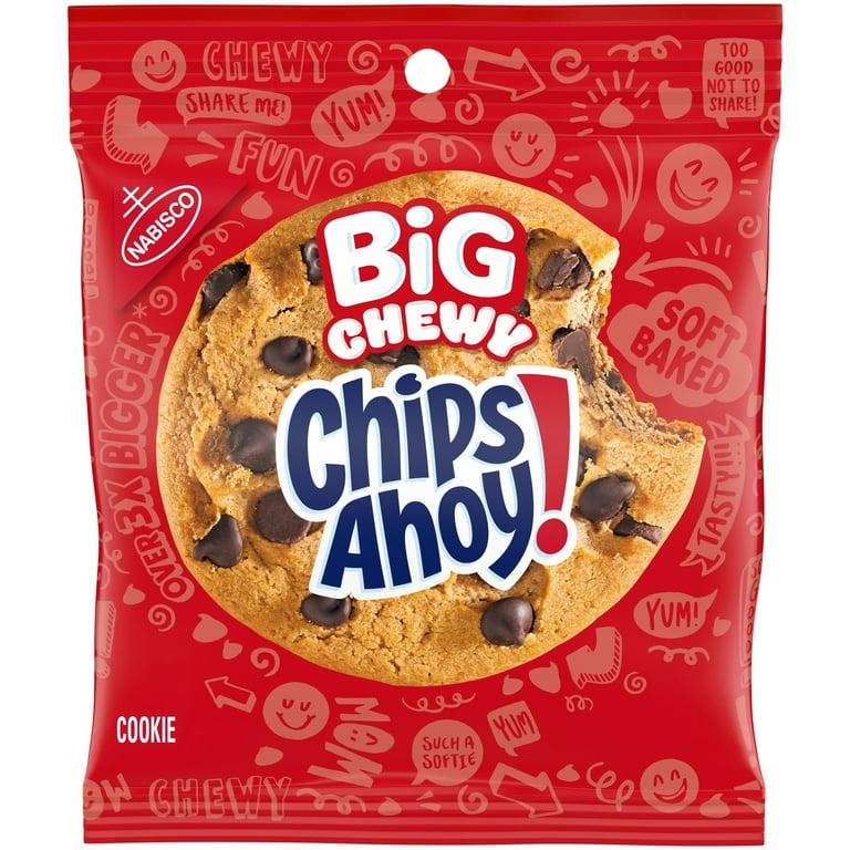 CHIPS AHOY! Big Chewy Chocolate Chip Cookies, 2.5 oz (1 Cookie Per
