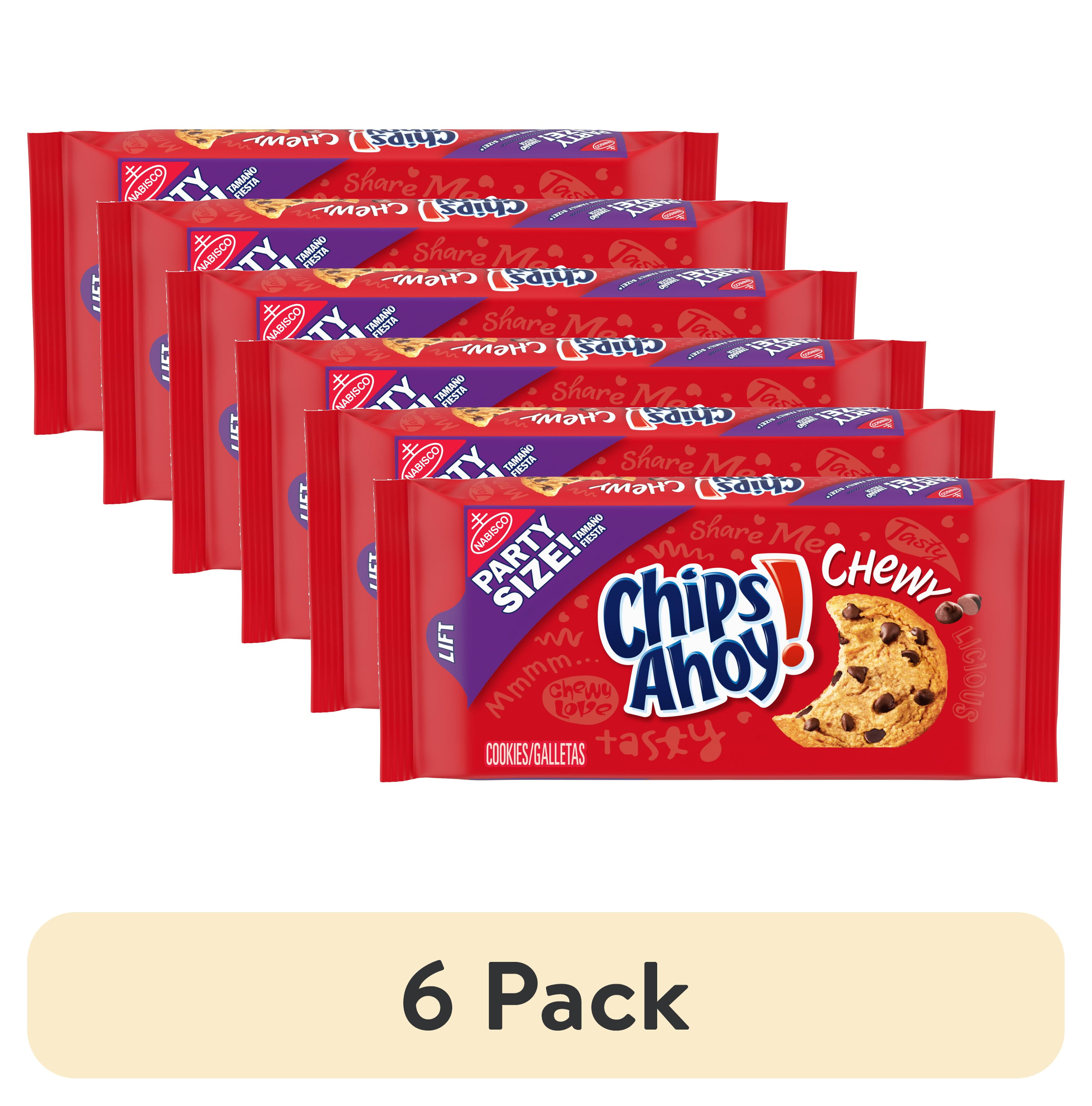 (6 pack) CHIPS AHOY! Chewy Chocolate Chip Cookies, Party Size, 26 oz