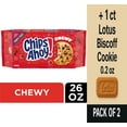 thumbnail image 1 of CHIPS AHOY! Chewy Chocolate Chip Cookies Party Size 26 oz - Pack of 2 & Lotus Biscoff Cookie - 0.2 Oz - 1 ct, 1 of 5