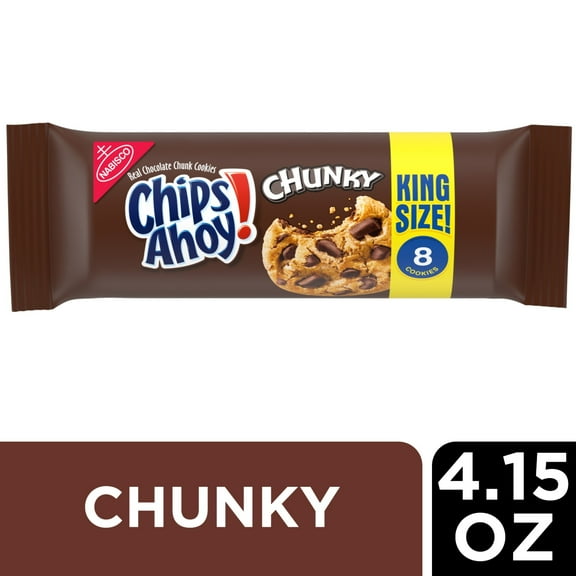 CHIPS AHOY! Chunky Chocolate Chip Cookies, King Size, 4.15 oz