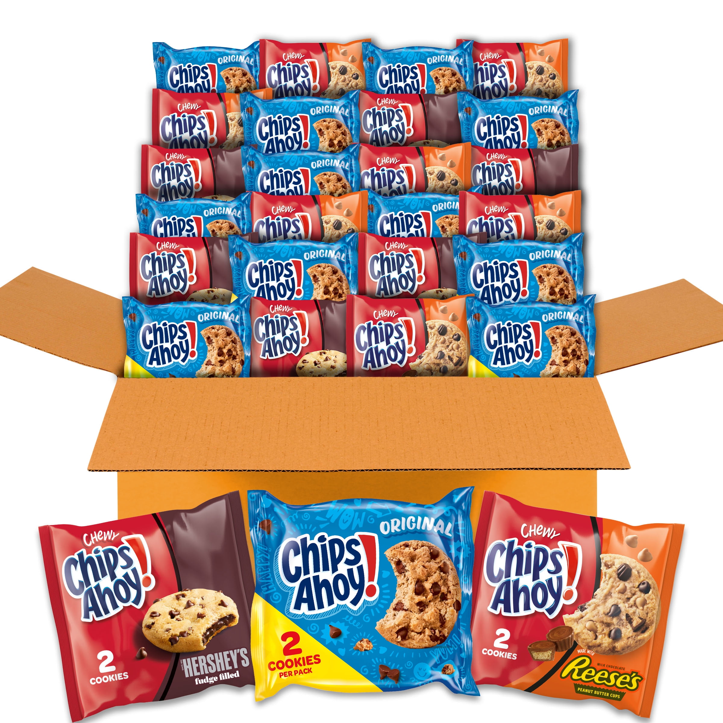 Shop CHIPS AHOY! Cookie Variety Pack, 3 Flavors, 50 Snack Packs (2 ...