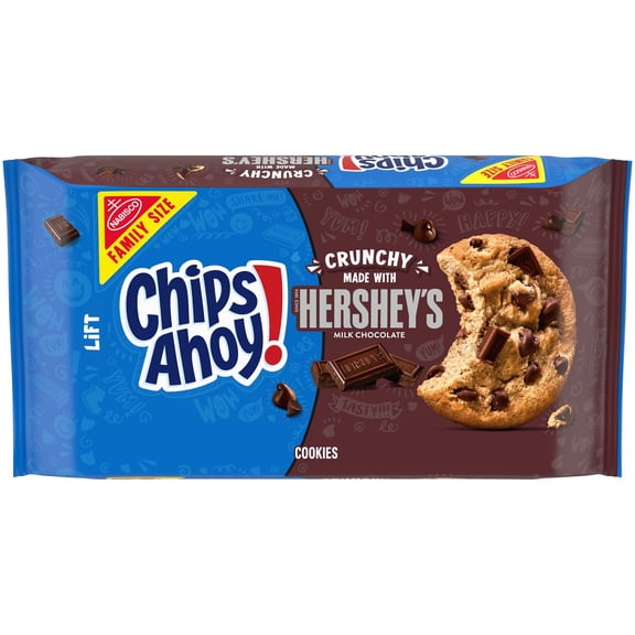 CHIPS AHOY! Hershey's Fudgy Milk Chocolate Chip Cookies, Family Size, 14.48 oz
