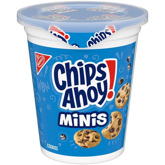 CHIPS AHOY! Minis Original Fudgy Chocolate Chip Cookies, Go-Paks, 3.5 oz Cup