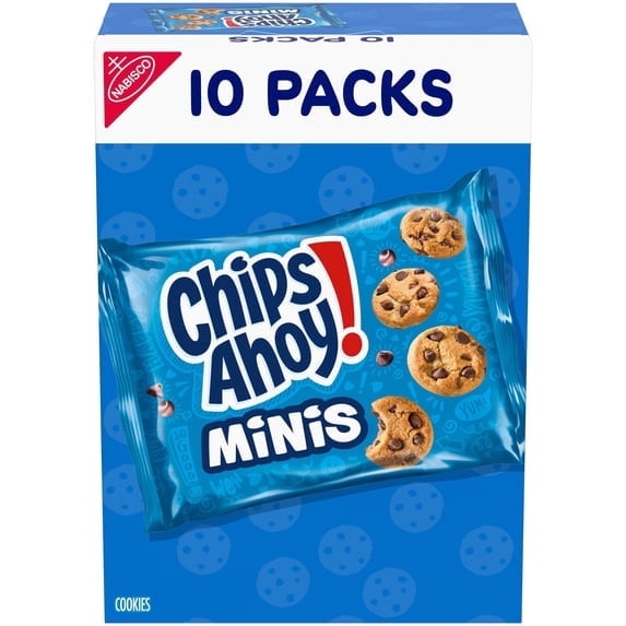 CHIPS AHOY! Mini Original Chocolate Chip Cookies, 10 Snack Packs