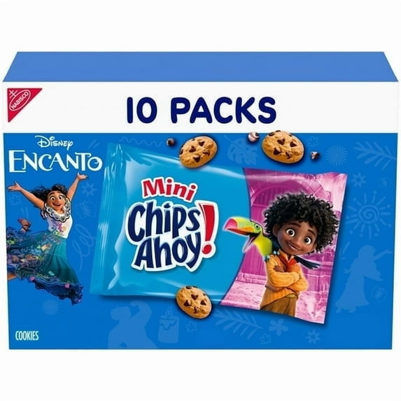 CHIPS AHOY! Mini Original Chocolate Chip Cookies, School Snakes, 10 Snack Packs - 2pack