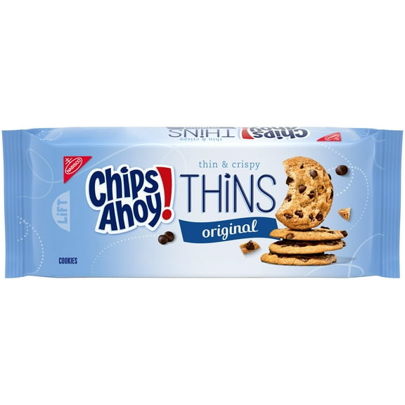 CHIPS AHOY! Thins Original Thin and Crispy Fudgy Chocolate Chip Cookies, 7 oz