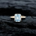 thumbnail image 1 of CHIRAGEMSJEWEL 8X6MM / 1.5 Ct Aquamarine Promise Ring ,March Birthstone Bezel Setting Solitaire Ring Christmas Gift for Love, 1 of 8