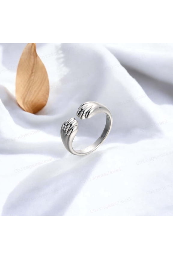 Cat Paw Ring, Open Paw Cut Ring, 925 Sterling Silver - Ring Man Women Ring, Handmade Ring, Gift for Cat Lover