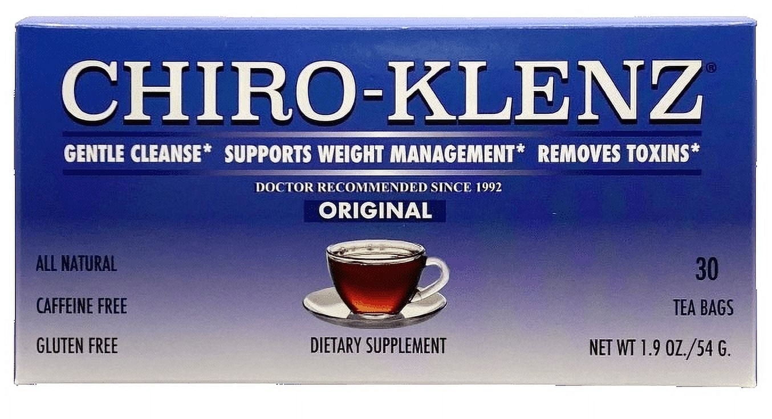 Glenz Tea CHIRO-KLENZ Original - Natural Herbal Tea for Detox, Constipation and ...