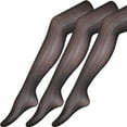 thumbnail image 1 of CHIRRUPY CHIEF Women's S-Plus Size Fishnet Tights, Black 3-Pack( Black,3-SZ-8(XL)), 1 of 1