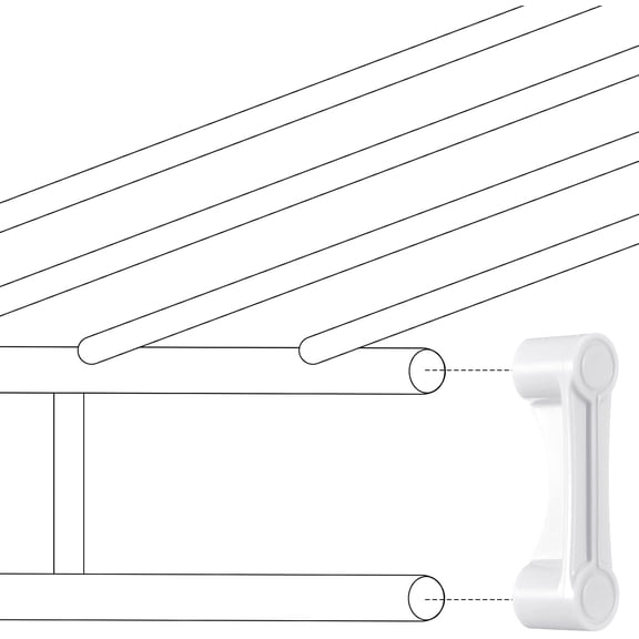 CHISHZL-10 Pcs Closet Rod Shelf & Rod Shelf End Caps Plastic Pole Spacer Cap for Wire Shelves