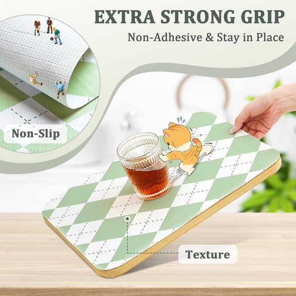 CHISHZL-12" x 240" Shelf and Drawer Liner for Kitchen Cabinets Non-Adhesive Easy Cut Non-Slip Shelves Paper, Durable Washable Cupboards liners Protector Cabinet Bathroom Drawers Pantry Shelving, Gree