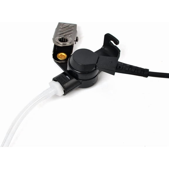 CHISHZL-2.5mm Receiver/Listen ONLY Surveillance Acoustic Tube Earpiece Headset with 1 Pair Medium Earmolds for Two-Way Radios, Transceivers and Radio Speaker Mics Jacks