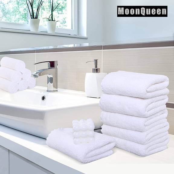 CHISHZL-6 Pack Premium Hand Towels - Quick Drying - Microfiber Coral Velvet Highly Absorbent Towels - Multipurpose Use as Hotel, Bathroom, Shower, Spa, Hand Towel 16 x 28 inches (White)