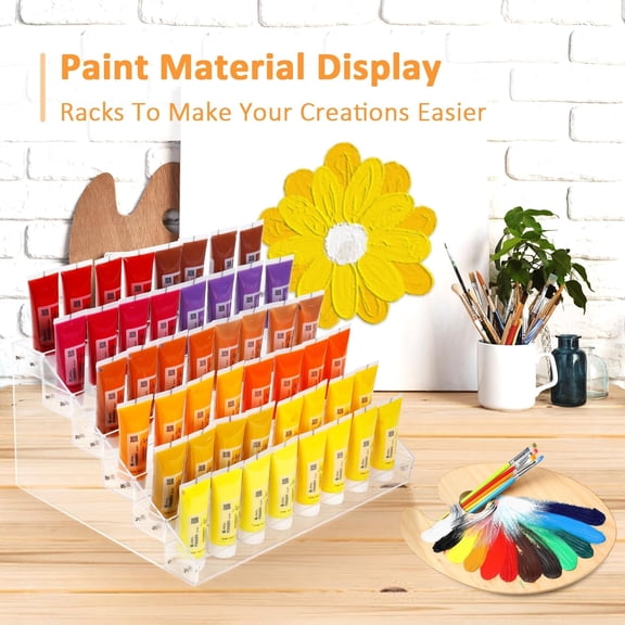 CHISHZL-6-Tier Nail Polish Organizer Rack, Acrylic Display Stand Holder for Nail Paint, Tattoo ink, Essential Oil, Sunglasses Storage for Salon Vanity Table, Home Decor, Holds 72 Bottles