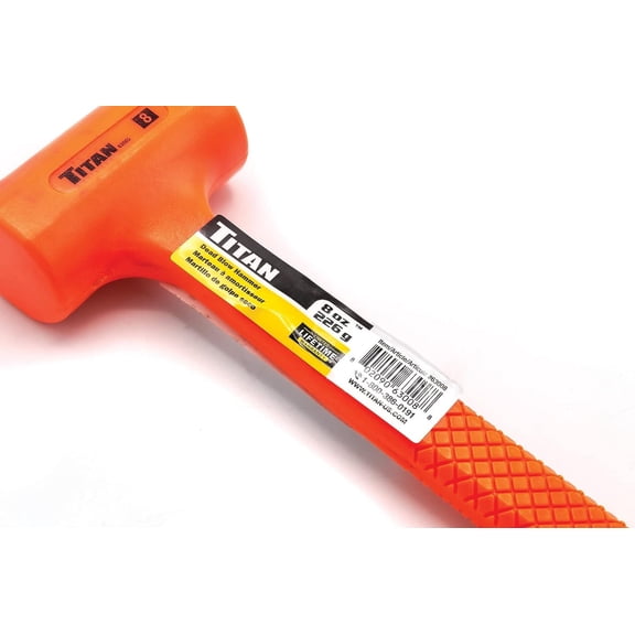 CHISHZL-63008 8oz Dead Blow Hammer with Steel Shot Filled Head, Spark & Rebound Resistant, 10.5" Non-slip Diamond Textured Handle