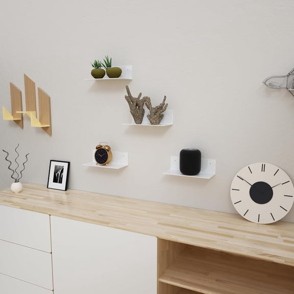 CHISHZL-7x9 Inch Transparent Acrylic Shelf with Ventilated Base - Ideal for Routers, Speakers, Cameras & Small Electronic Devices Clean Floating Shelf for Wall Display,Living Room, Kitchen, Bathroom