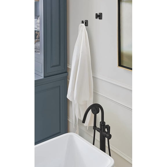 CHISHZL-BH36010MB | Matte Black Single Robe Hook | 2-1/8 inch (54 mm) Length Towel Holder | Highland Ridge | Towel Hook for Bathroom | Bathroom Hardware | Bath Accessories