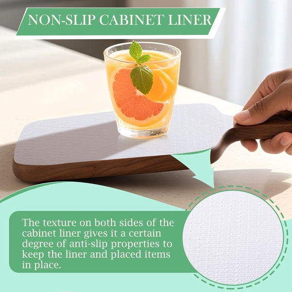 CHISHZL-Cabinet Shelf Liners 15 Inch Wide X 20 Ft Non-Slip Drawer Mat for Kitchen Cabinet Washable Shelf Paper for Shelves Non-Adhesive Refrigerator Liner Strong Grip Mat for Drawers,Cupboard, Pantry